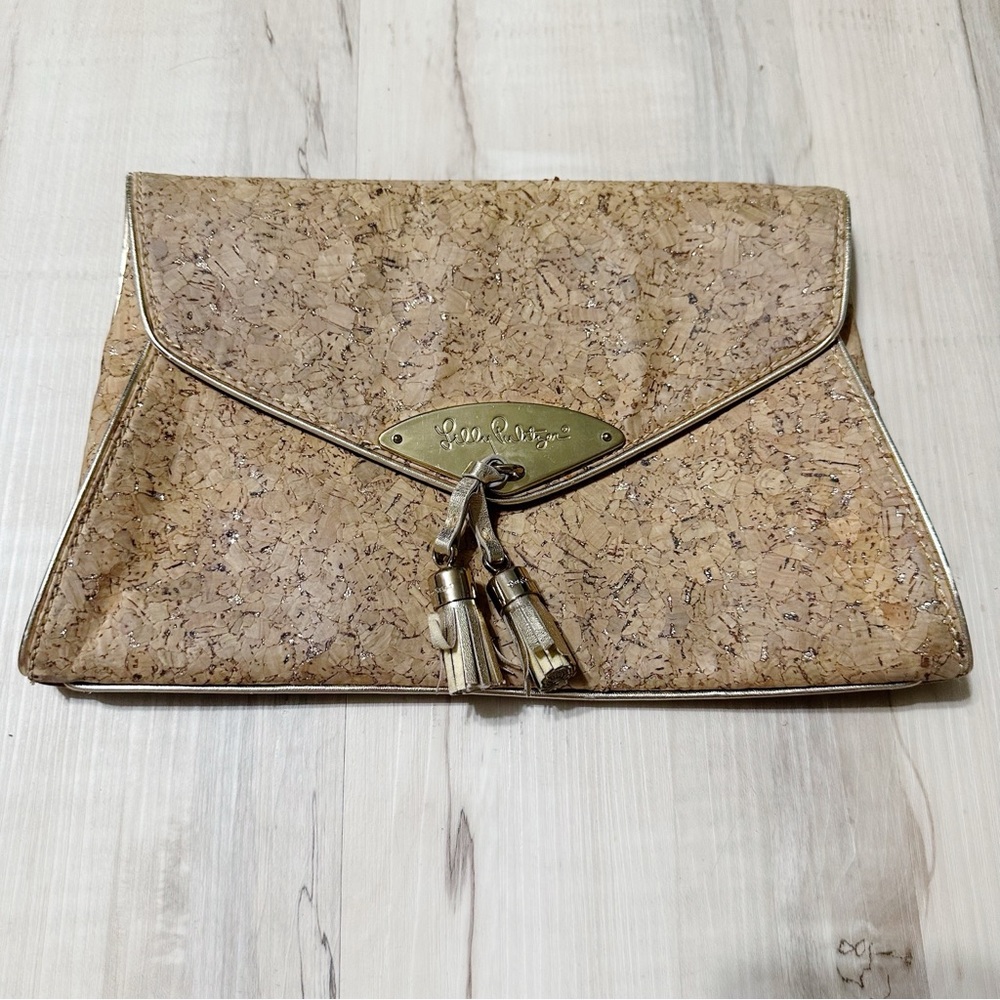 Lilly Pulitzer Everglade Cork‎ Clutch Purse